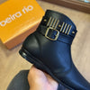 Bota Coturno Beira Rio Boho Chic Pinos Dourados