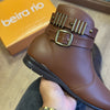 Bota Coturno Beira Rio Boho Chic Pinos Dourados