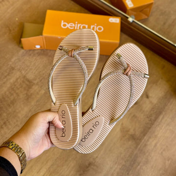 Chinelo Beira Rio Tira de Brilho 8395.227