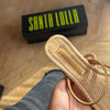 Rasteira Santa Lolla Bico Quadrado Tiras Manta Cristal 01F7.3C95.02DB