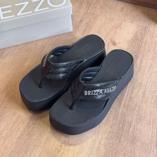 Tamanco Arezzo Flatform Lulu Lettering Strass Z190370032