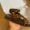 Sandália Arezzo Papete Animal Print A135550010