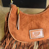 Bolsa Santa Lolla Hobo Camurça Franjas Alça de Ombro 0470.56F0.038E