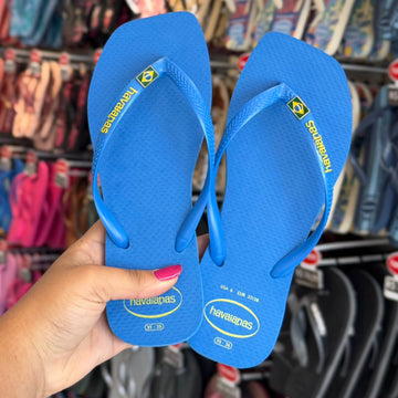Havaianas Slim Square Logo Pop Up + Pin Brasil
