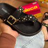 Sandália Moleca Detalhe Dourado 5500.120