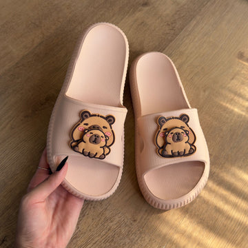 Chinelo Slide Nuvem EVA + Charms Capivara