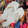 Havaianas Slim Square + Placa Logo Dourado + Pin Pet