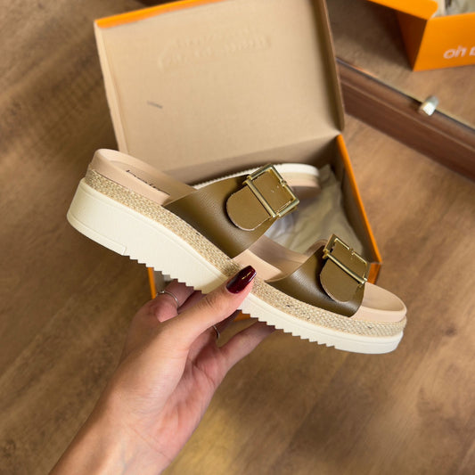 Sandália Beira Rio Tamanco Anabela 8575.101