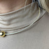 Conjunto Colar Pulseira Cravejado Zircônia Bola Lisa