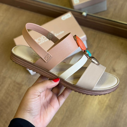 Sandália Modare Elástico Flexivel Detalhe Em Pedrarias 7141.144