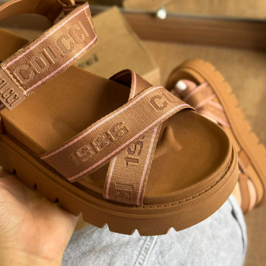 Sandália Colcci Flatform Marca Logo 801.01.03318