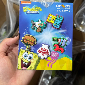 Jibbitz Bob Esponja Pack com 5 Peças