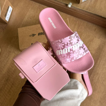Sandália Slide Estampa Florida E Bolsa Mormaii - OFERTA