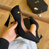 Scarpin Vizzano Detalhe Dourado Bico Fino 1388.200