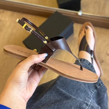 Sandália Azzem Flat Fivela Ajustavel 4453BM