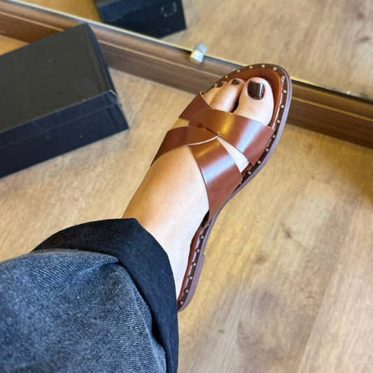 Sandália Azzem Flat Estilo Minimalista 266HE