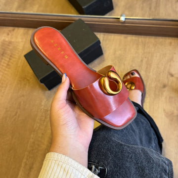 Sandália Azzem Flat Detalhe Elo 270DE