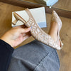 Scarpin Azzem Slingback Tricô 376067