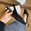 Scarpin Azzem Slingback Tricô 376067