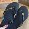 Havaianas Slim Glitter + Pin Oncinha
