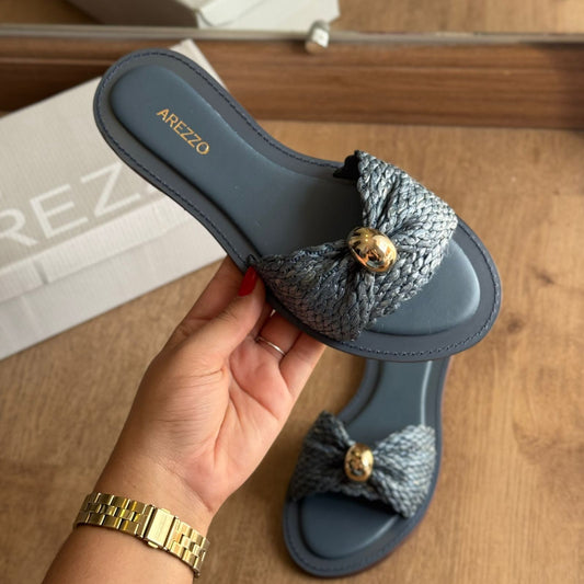 Sandália Rasteira Arezzo Detalhe de Brilho A135940006