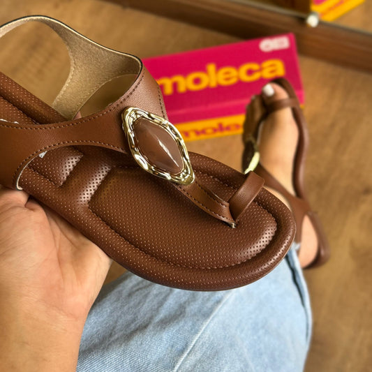 Sandália Moleca Detalhe Em Pedrarias 5570.103