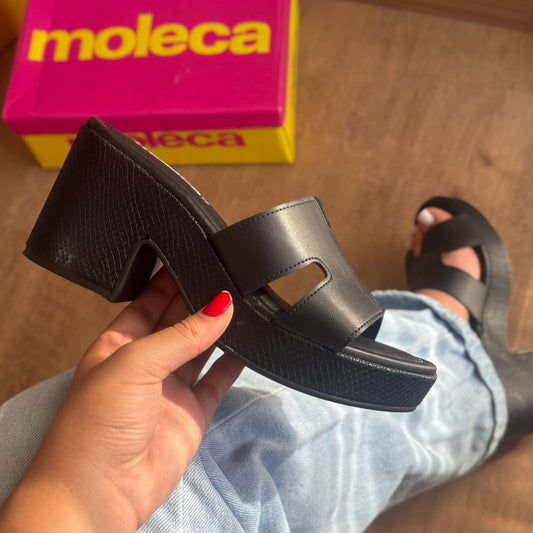 Tamanco Moleca Tiras em H com Salto Bloco 5549.113