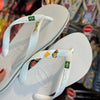 Havaianas Brasil (Branco) + Pin Caramelo + Pin Chopp + Pin Brasil Logo