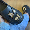 Babuche Plataforma Tratorada + Botons Urso Delicado - Preto