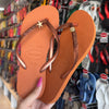 Havaianas Slim Glitter + Pin Estrela e Concha - Laranja Cerrado