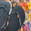 Havaianas Slim Glitter Pin Tartaruga e Âncora - Preto