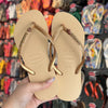 Havaianas Slim Glitter Pin Tartaruga e Âncora - Dourado