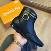 Bota Coturno Beira Rio Boho Chic Pinos Dourados
