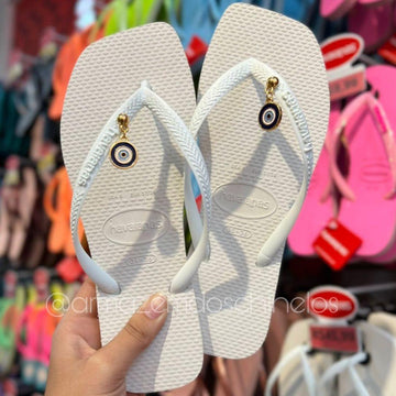 Havaianas Slim Square + Pingente de olho grego - Armazém dos Chinelos  